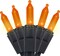 Orange LED Halloween String Lights – 35 Count, 11 ft, Indoor/Outdoor Decor (Black Wire-Orange)